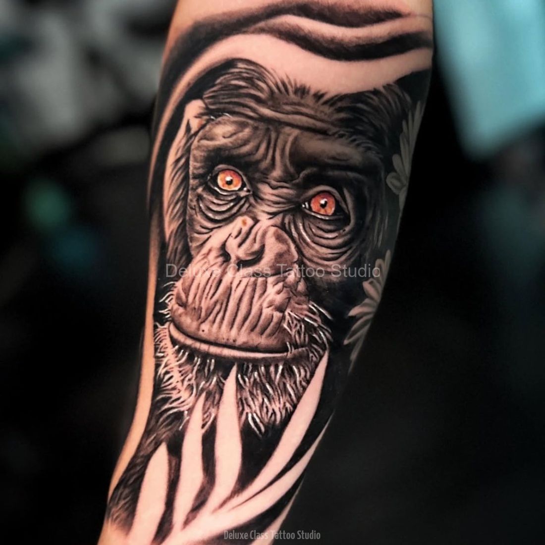Realistic Affe Tattoo